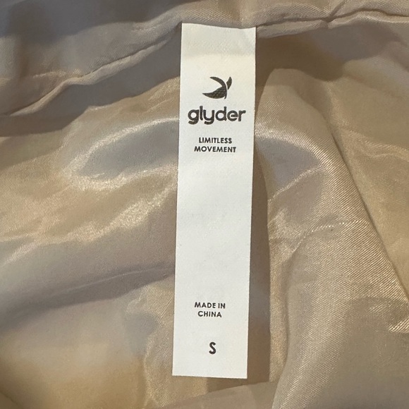 Glyder NWT Varsity Jacket Oatmilk/Washed Blue Women’s Size S - Picture 8 of 10